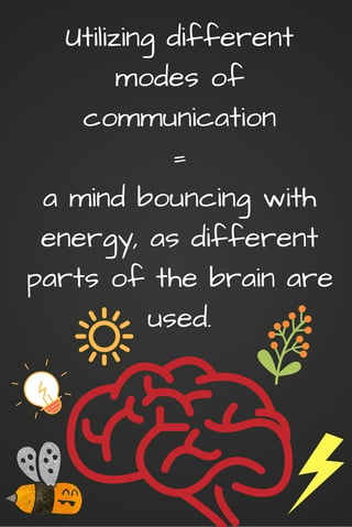 Use different modes of communication!