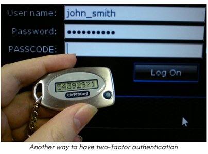 two factor authentication